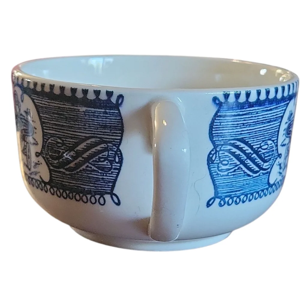 Vtg 50 Royal China Currier & Ives COFFEE TEA FLAT CUP The Old Grist Mill